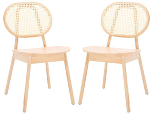 Safavieh Couture Kristianna Rattan Back Dining Chair -  Natural