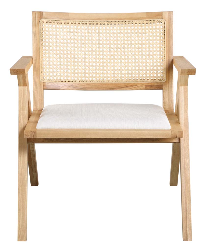 Safavieh Couture Krystine Rattan Back Accent Chair - Natural / White