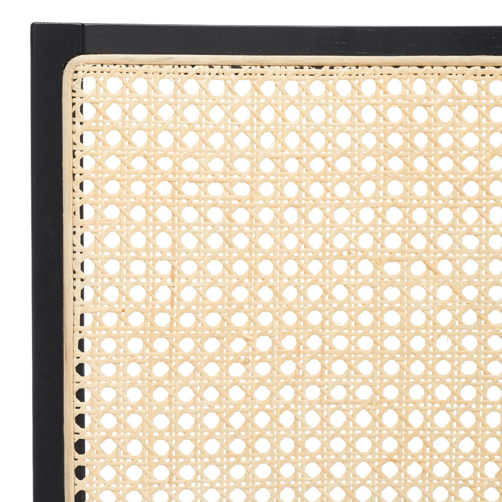 Safavieh Couture Colette Rattan Dining Chair(Set of 2)  - Black / Natural