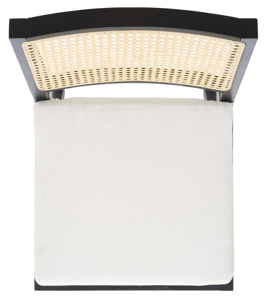 Safavieh Couture Colette Rattan Dining Chair(Set of 2)  - Black / Natural