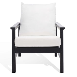 Maddison Cane Back Accent Chair | Safavieh Couture - Black / Natural