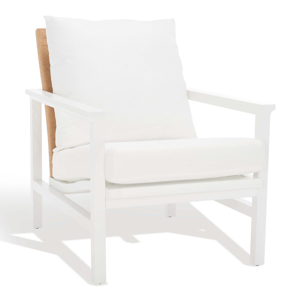 Safavieh Couture Emmalee Cord Back Accent Chair - White / Natural
