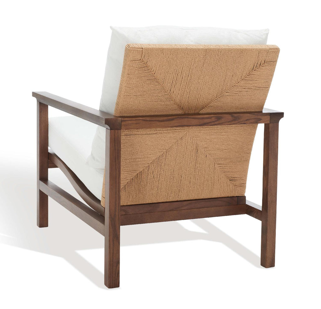 Safavieh Couture Emmalee Cord Back Accent Chair - Walnut / Natural