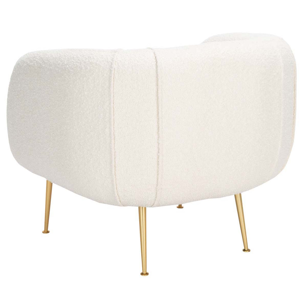 Safavieh Couture Alena Poly Blend Accent Chair - Ivory / Gold