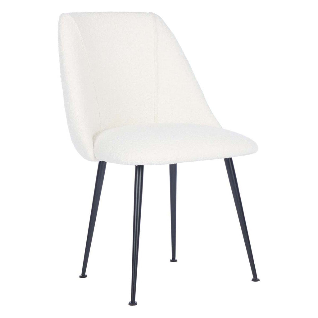 Safavieh Foster Poly Blend Dining Chair-Ivory / Black