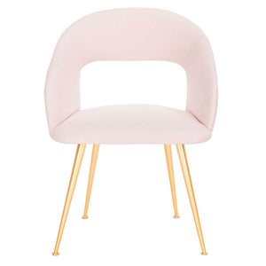 Safavieh Couture Lorina Linen Blend Dining Chair - Light Pink