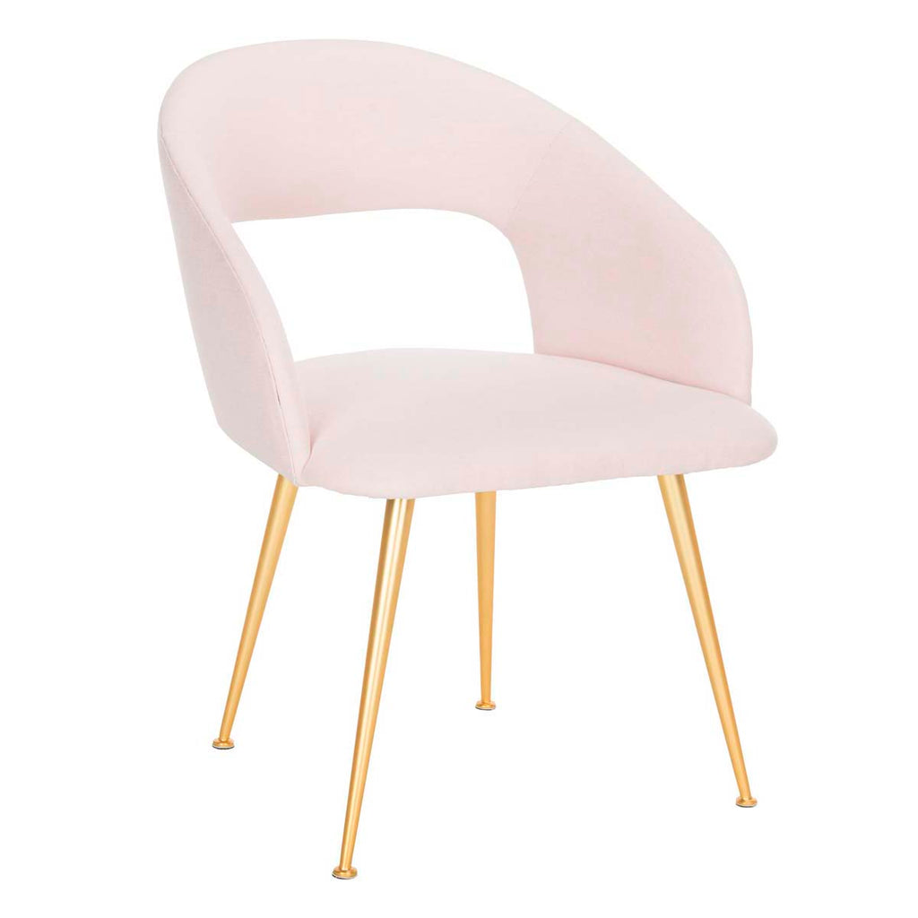 Safavieh Couture Lorina Linen Blend Dining Chair - Light Pink