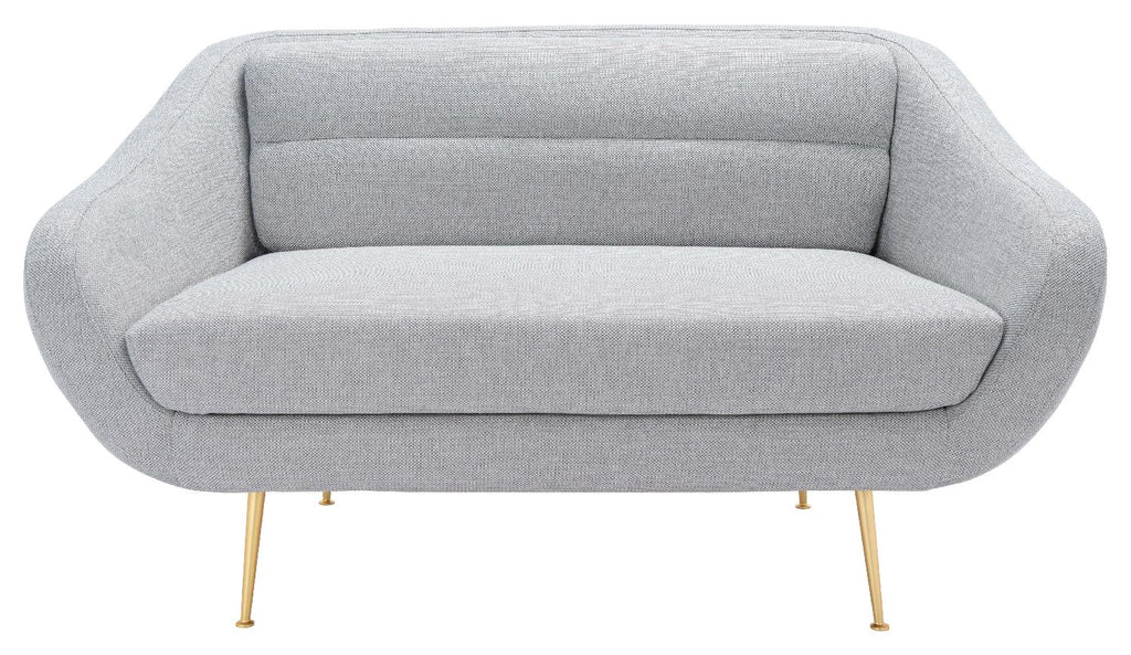 Safavieh Couture Belladonna Mid Century Loveseat - Light Grey