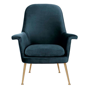 Safavieh Couture Aimee Velvet Arm Chair - Navy