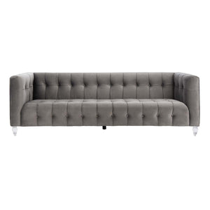 Safavieh Couture Brynn Acrylic Leg Sofa -  Drk Gray