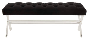 Safavieh Couture Tourmaline Tufted Acrylic Bench - Black