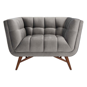 Safavieh Couture Onyx Mid-Century Tufted Club Chair - Dark Grey