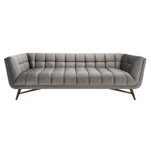 Safavieh Couture Onyx Mid-Century Tufted Sofa - Dark Grey