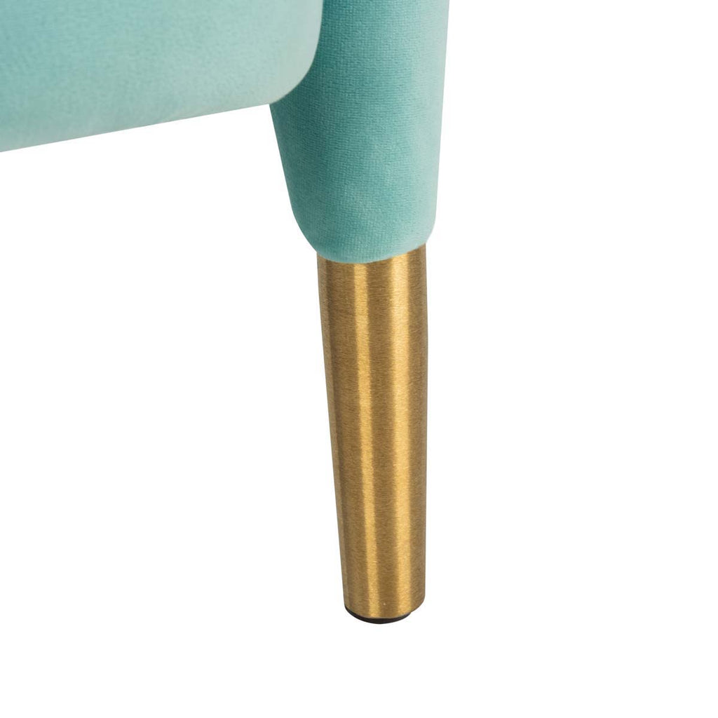 Safavieh Couture Topaz Velvet Arm Chair - Aqua