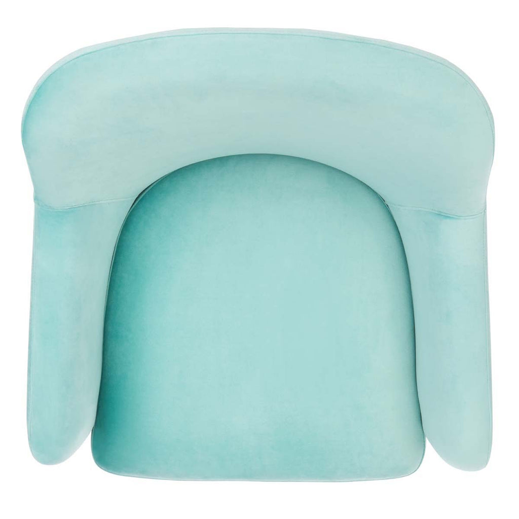 Safavieh Couture Topaz Velvet Arm Chair - Aqua