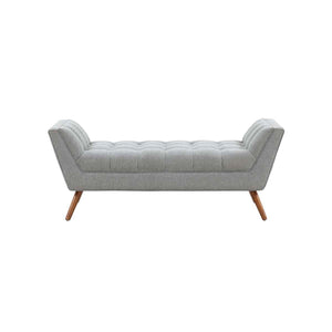 Safavieh Couture Damian Tufted Bench - Light Grey
