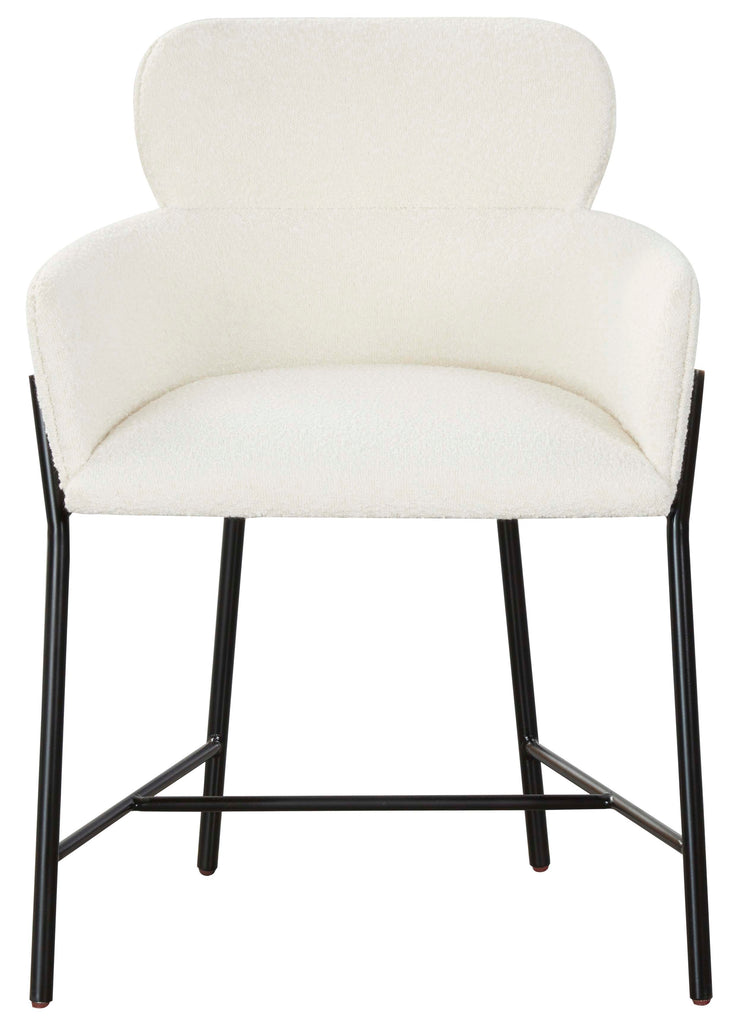 Safavieh Couture Charlize Boucle Dining Chair - Ivory / Black