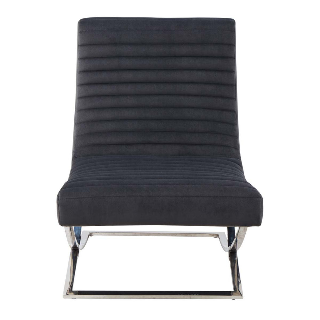 Safavieh Couture Ramsay Tufted Velvet Accent Chair - Dark Grey