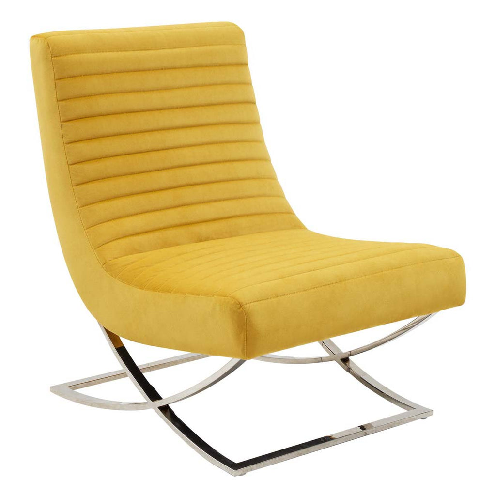 Safavieh Couture Ramsay Tufted Velvet Accent Chair - Yellow