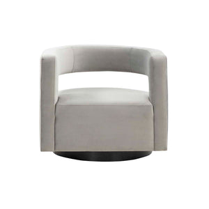 Safavieh Couture Edgar Velvet  Swivel Chair - Light Grey