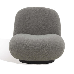 Safavieh Couture Stevie Boucle Accent Chair - Light Grey / Black