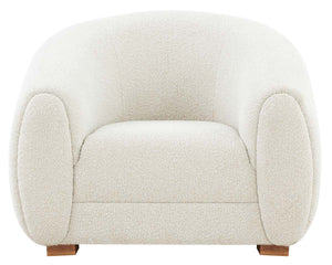 Emiliana Boucle Accent Chair | Safavieh Couture - Ivory