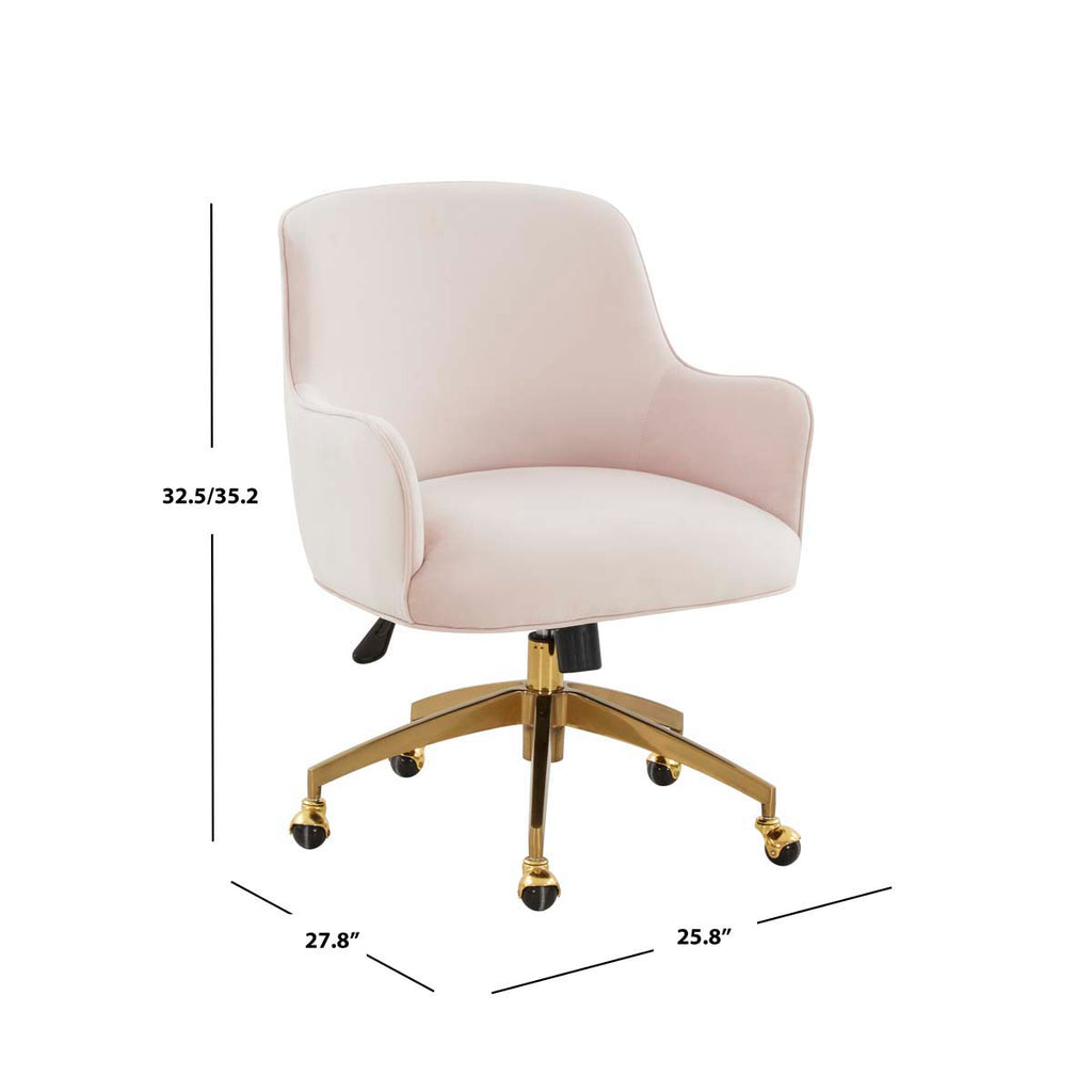 Safavieh Couture Kierstin Adjustable Desk Chair - Gold / Light Pink