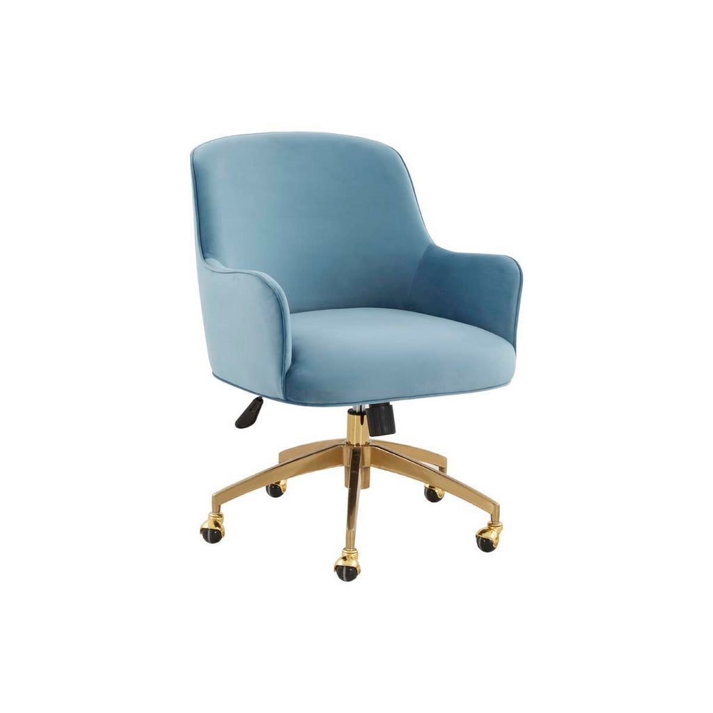 Safavieh Couture Kierstin Adjustable Desk Chair - Light Blue / Gold