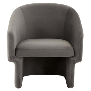 Safavieh Couture Susie Barrel Back Accent Chair - Dark Grey