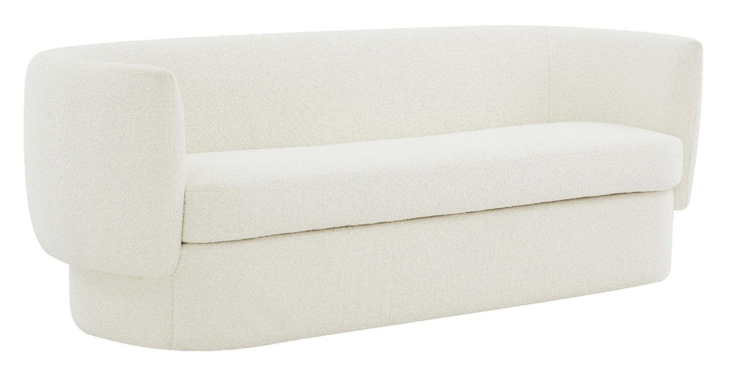 Safavieh Couture Mariano Boucle Curved Sofa - Ivory