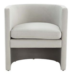 Safavieh Couture Rosabeth Curved Accent Chair  - Light Grey