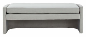 Safavieh Couture Rosabeth Curved Bench - Light Grey