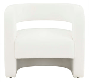Safavieh Couture Anissa Barrel Back Accent Chair - White