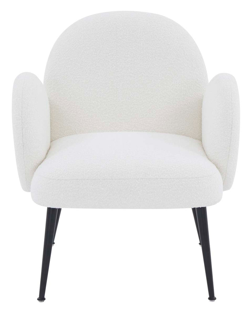 Safavieh Crystalyn Boucle Accent Chair - Ivory / Black