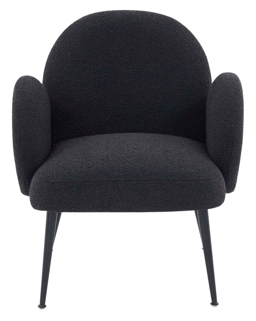 Safavieh Crystalyn Boucle Accent Chair - Black / Black