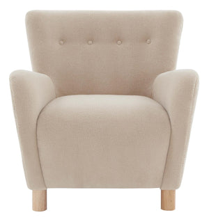Safavieh Couture Carey Faux Shearling Accent Chair - Tan
