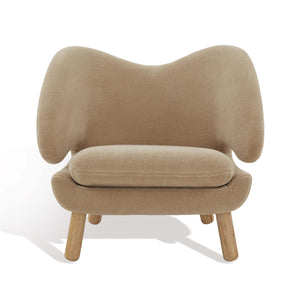 Safavieh Couture Felicia Contemporary Accent Chair - Tan / Natural