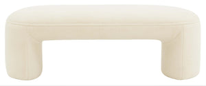 Safavieh Couture Vivie Faux Shearling Bench - Ivory