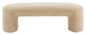 Safavieh Couture Vivie Faux Shearling Bench - Tan