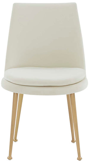 Safavieh Couture Rynaldo Upholstered Dining Chair - Cream / Gold