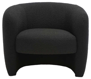 Safavieh Couture Everly Boucle Barrel Back Accent Chair - Black