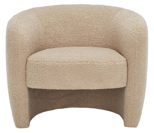 Safavieh Couture Everly Barrel Back Accent Chair - Light Brown