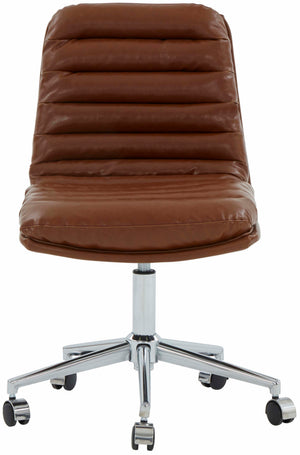 Safavieh Couture Decolin Swivel Desk Chair - Brown / Silver