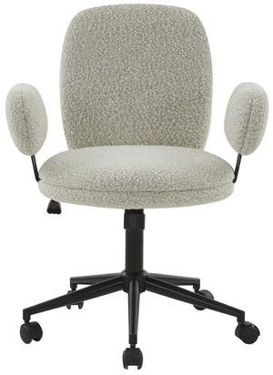 Safavieh Couture Emeril Boucle Adjustable Desk Chair - Light Grey / Black