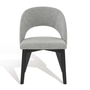 Safavieh Couture Rowland Linen Dining Chair - Grey / Black