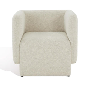 Nene Boucle Barrel Back Chair | Safavieh Couture - Cream