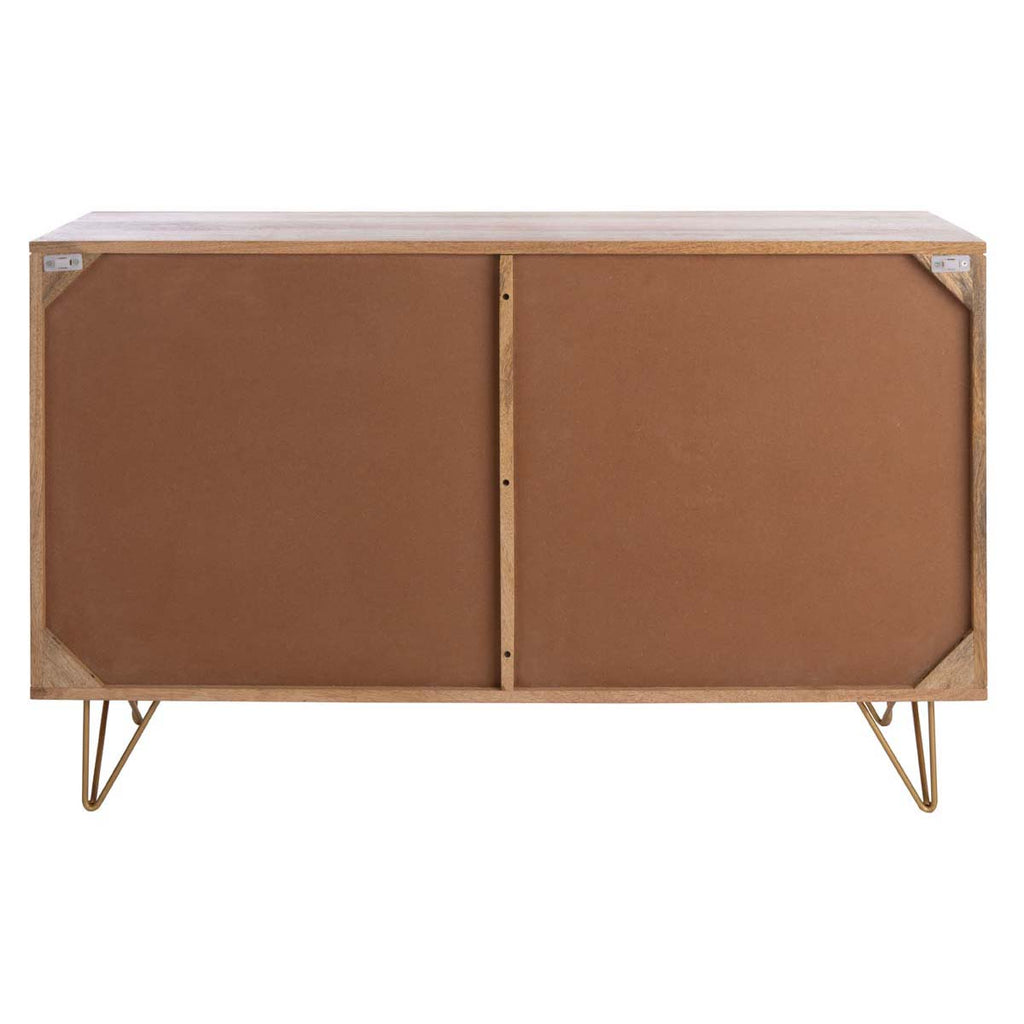 Safavieh Marigold 6 Drawer Dresser-Natural / Gold