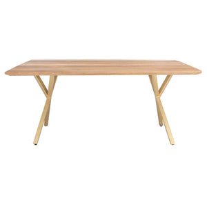 Safavieh Couture Barron Rectangle Dining Table - Natural / Gold