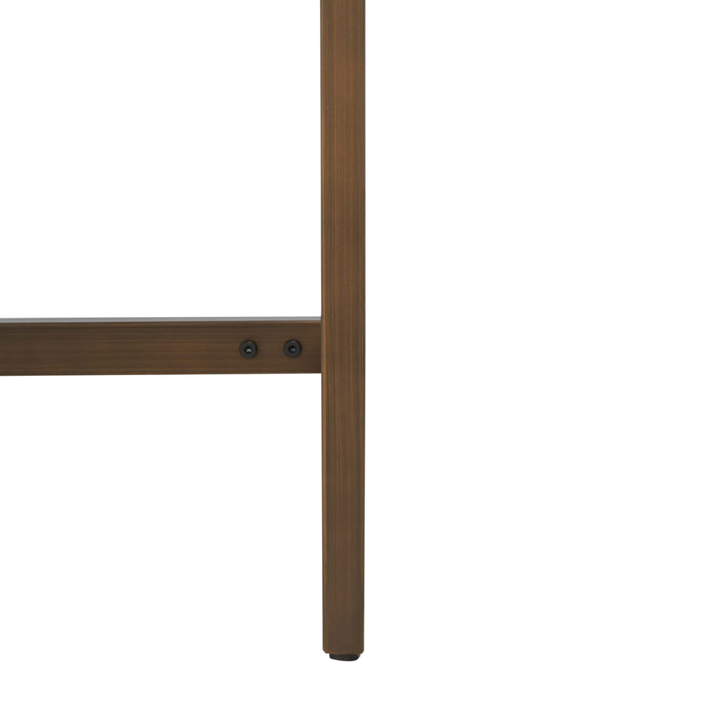 Safavieh Couture Genevieve 3-Drawer Writing Desk - Walnut / Antique Brass