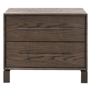 Safavieh Couture Simmons 2 Drawer Wood Nightstand - Dark Walnut